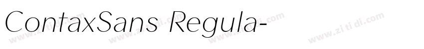 ContaxSans Regula字体转换